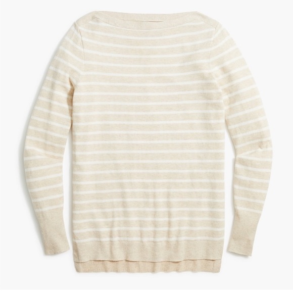 NEW J. Crew striped boatneck tunic sweater - Picture 4 of 6